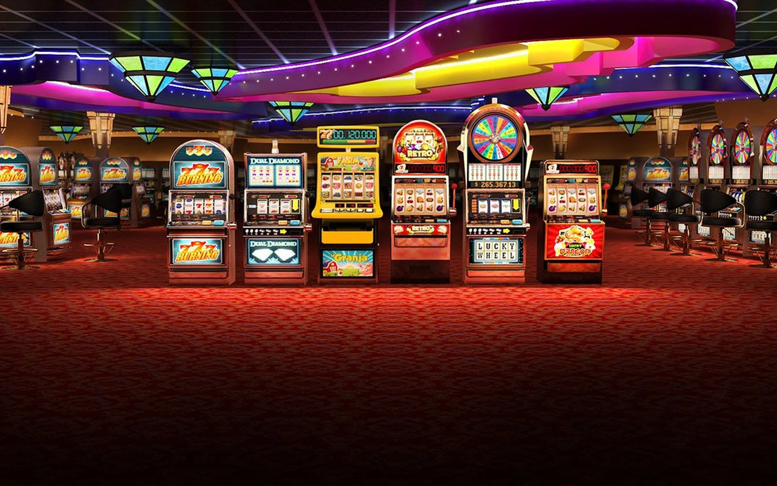 Layar slot mobile dengan simbol bonus dan susunan reel